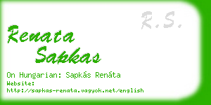 renata sapkas business card