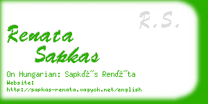 renata sapkas business card